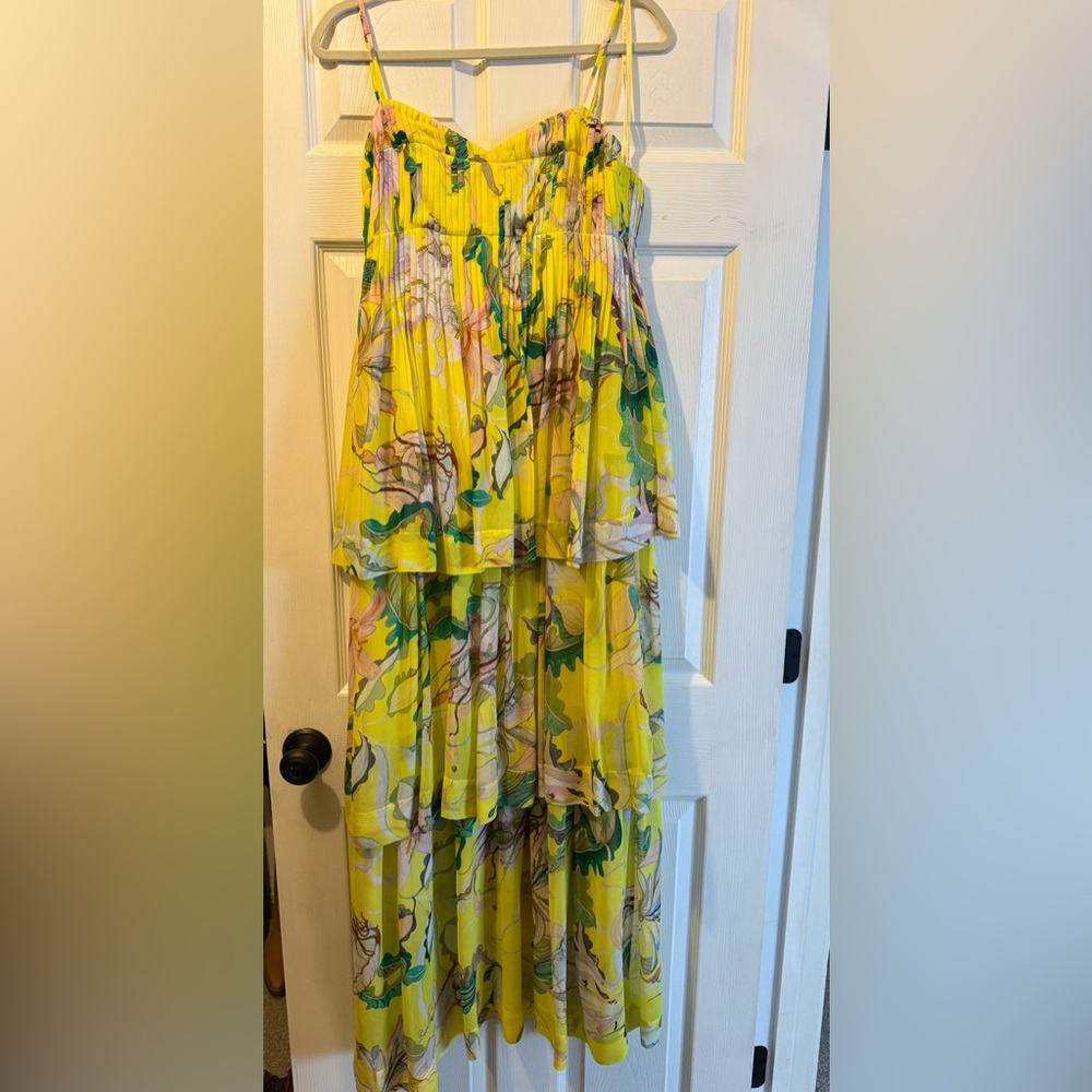 FARM Rio Yellow Floral Tiered Maxi Dress - Picture 3 of 7